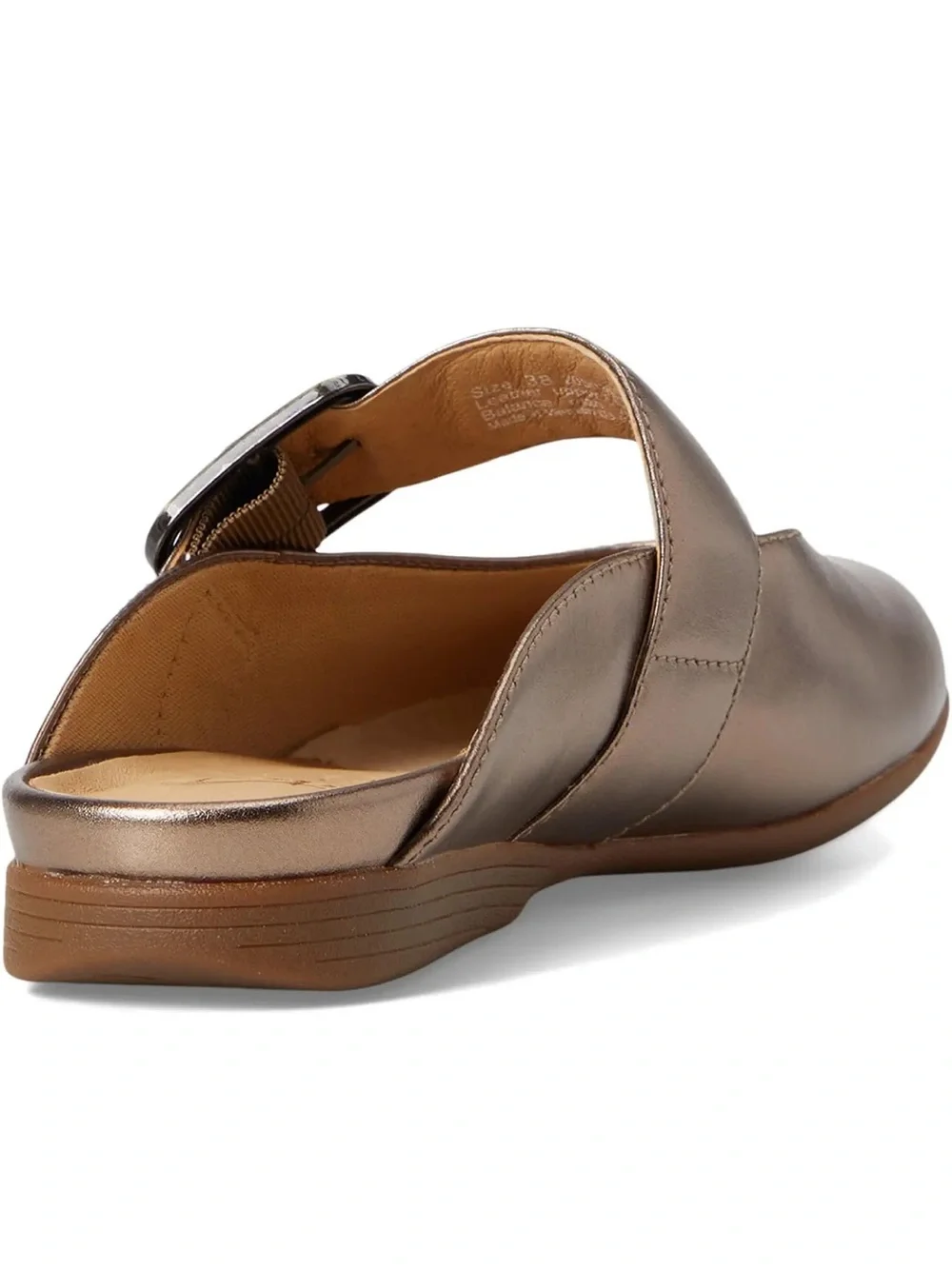 NWT Dansko Lotus Dark Gold Metallic Mary Jane Mule Flats Shoes Sz 37 No Box
